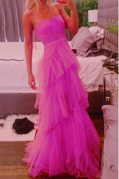 Long Pink Prom Dresses Formal Evening Gowns 901693