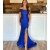 Long Royal Blue Mermaid Off the Shoulder Prom Dresses Formal Evening Gowns 901701