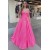 Long Pink Sparkle Sequins Prom Dresses Formal Evening Gowns 901729