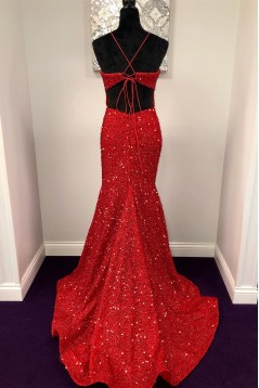 Elegant Mermaid Long Sparkle Sequins Prom Dresses Formal Evening Gowns 901774