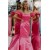Long Mermaid Fuchsia Prom Dresses Formal Evening Gowns 901795
