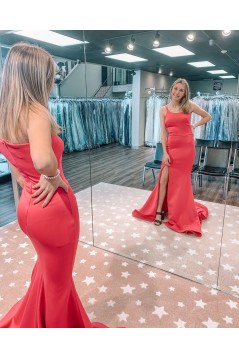 Long Mermaid One Shoulder Prom Dresses Formal Evening Gowns 901800