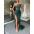 Long Green Sparkle Prom Dresses Formal Evening Gowns with Slit 901818