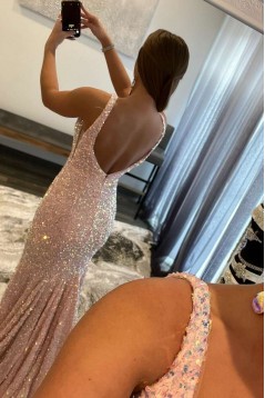 Elegant Long Mermaid Sequins Prom Dresses Formal Evening Gowns 901831