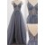 A-Line Beaded Tulle V Neck Prom Dresses Formal Evening Gowns 901843