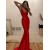 Long Red Mermaid Prom Dresses Formal Evening Gowns 901854