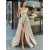 A-Line Satin One-Shoulder Sleeveless Prom Dresses Formal Evening Gowns 901863