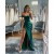 Long Green Off the Shoulder Prom Dresses Formal Evening Gowns 901866