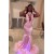 Mermaid Pink Lace Long Prom Dresses Formal Evening Dresses 901900