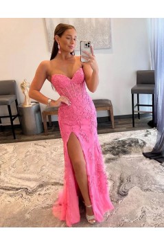 Mermaid Lace Sweetheart Long Prom Dresses Formal Evening Dresses 901928