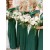 Long Green Off the Shoulder Floor Length Bridesmaid Dresses 902006