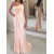 Long Pink One Shoulder Long Bridesmaid Dresses 902011