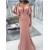 Mermaid Long Pink Floor Length Bridesmaid Dresses 902021