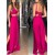 Long Two Pieces Spaghetti Straps Bridesmaid Dresses 902024
