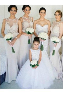 Mermaid Lace Long Floor Length Bridesmaid Dresses 902071