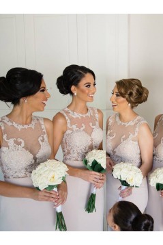 Mermaid Lace Long Floor Length Bridesmaid Dresses 902071