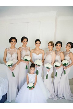 Mermaid Lace Long Floor Length Bridesmaid Dresses 902071