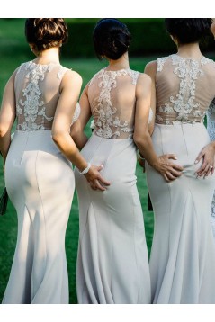 Mermaid Lace Long Floor Length Bridesmaid Dresses 902071