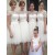 Short White Knee Length Lace and Tulle Bridesmaid Dresses 902105