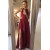 Long Burgndy Floor Length Bridesmaid Dresses 902106