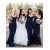 Long Navy Blue Mermaid Spaghetti Straps Bridesmaid Dresses 902109