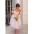 Short Pink Tulle Off the Shoulder Bridesmaid Dresses 902116