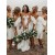Short White Strapless Bridesmaid Dresses 902122