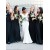 Long Navy Blue Chiffon Floor Length Bridesmaid Dresses 902126
