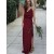 Modest Long Burgundy Chiffon Spaghetti Straps Bridesmaid Dresses 902156