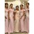 Long Pink Mermaid Lace Spaghetti Straps Bridesmaid Dresses 902160