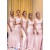 Long Pink Mermaid Modest Bridesmaid Dresses 902175