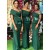 Long Green Mermaid Off the Shoulder Bridesmaid Dresses 902187