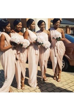 Long Sheath One Shoulder Bridesmaid Dresses 902191