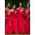 Long Red Mermaid One Shoulder Bridesmaid Dresses 902205