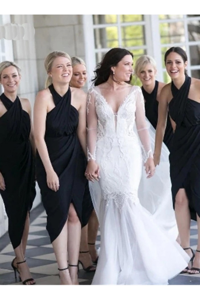 Short Black Bridesmaid Dresses 902212