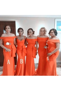 Long Mermaid Floor Length Bridesmaid Dresses 902223