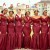 Mermaid Burgundy Long Bridesmaid Dresses 902245