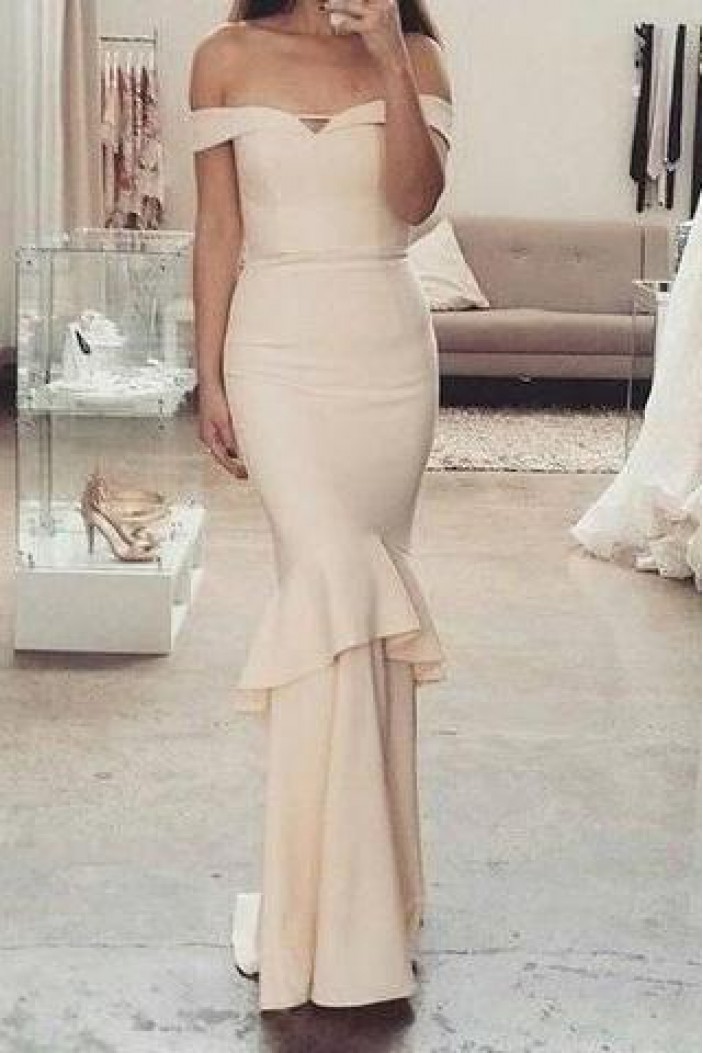 Mermaid Off the Shoulder Long Bridesmaid Dresses 902250