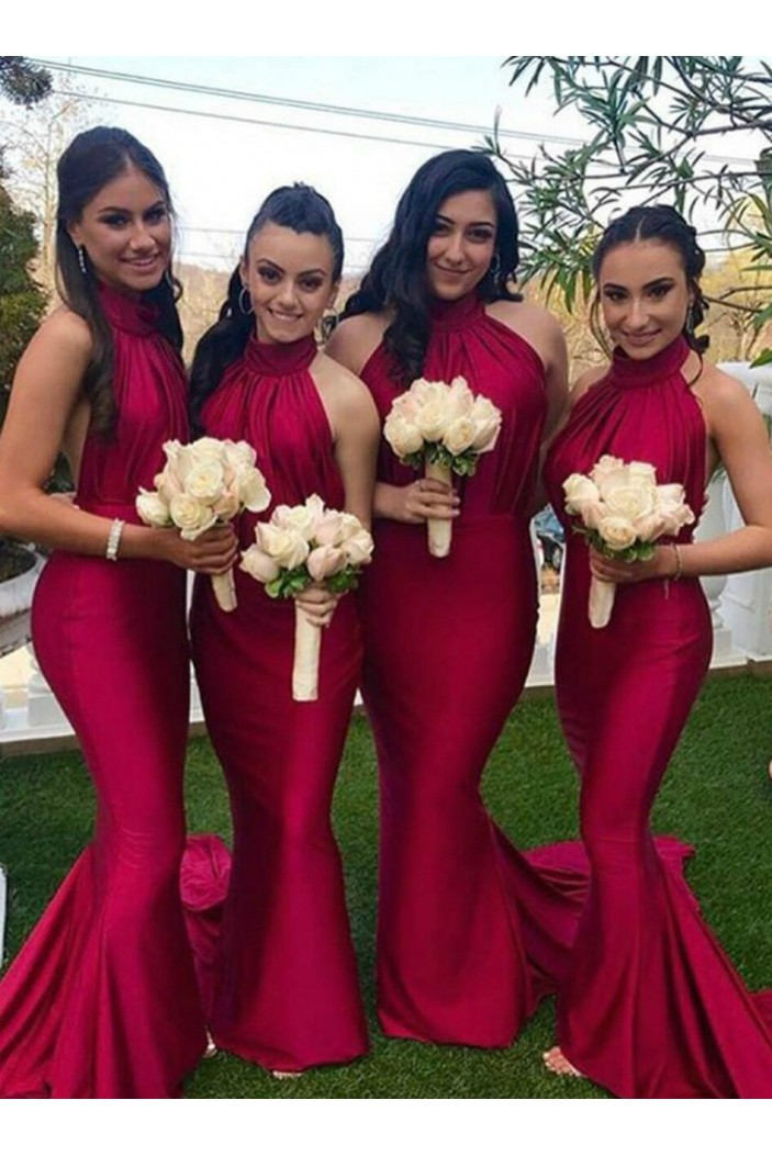 Long Mermaid Floor Length Bridesmaid Dresses 902264
