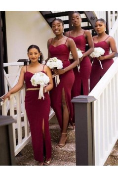Long Spaghetti Straps Bridesmaid Dresses 902279