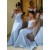 Long Blue Mermaid Off the Shoulder Bridesmaid Dresses 902295
