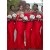 Long Red Mermaid Floor Length Bridesmaid Dresses 902301