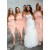 Short Pink Strapless Bridesmaid Dresses 902319