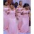 Long Pink Mermaid Spaghetti Straps Lace Bridesmaid Dresses 902349