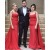 Long Red Mermaid Lace Bridesmaid Dresses 902370