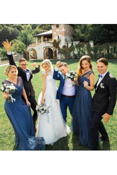 Long Tulle Floor Length Bridesmaid Dresses 902371