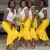 Long Yellow White Bridesmaid Dresses 902377