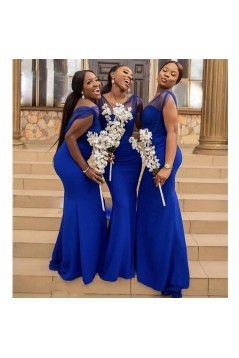 Long Royal Blue Mermaid Bridesmaid Dresses 902393