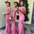 Long Mermaid Off the Shoulder Pink Bridesmaid Dresses 902395