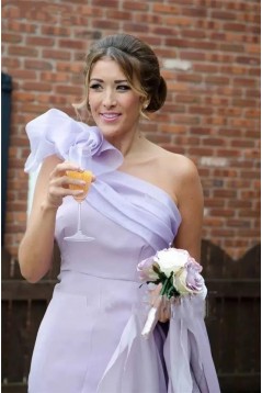 Long Mermaid One Shoulder Bridesmaid Dresses 902398